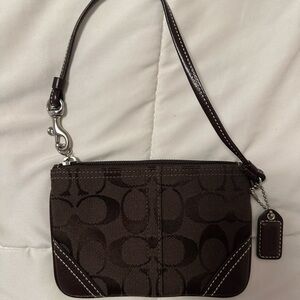 Coach Brown Wristlet
